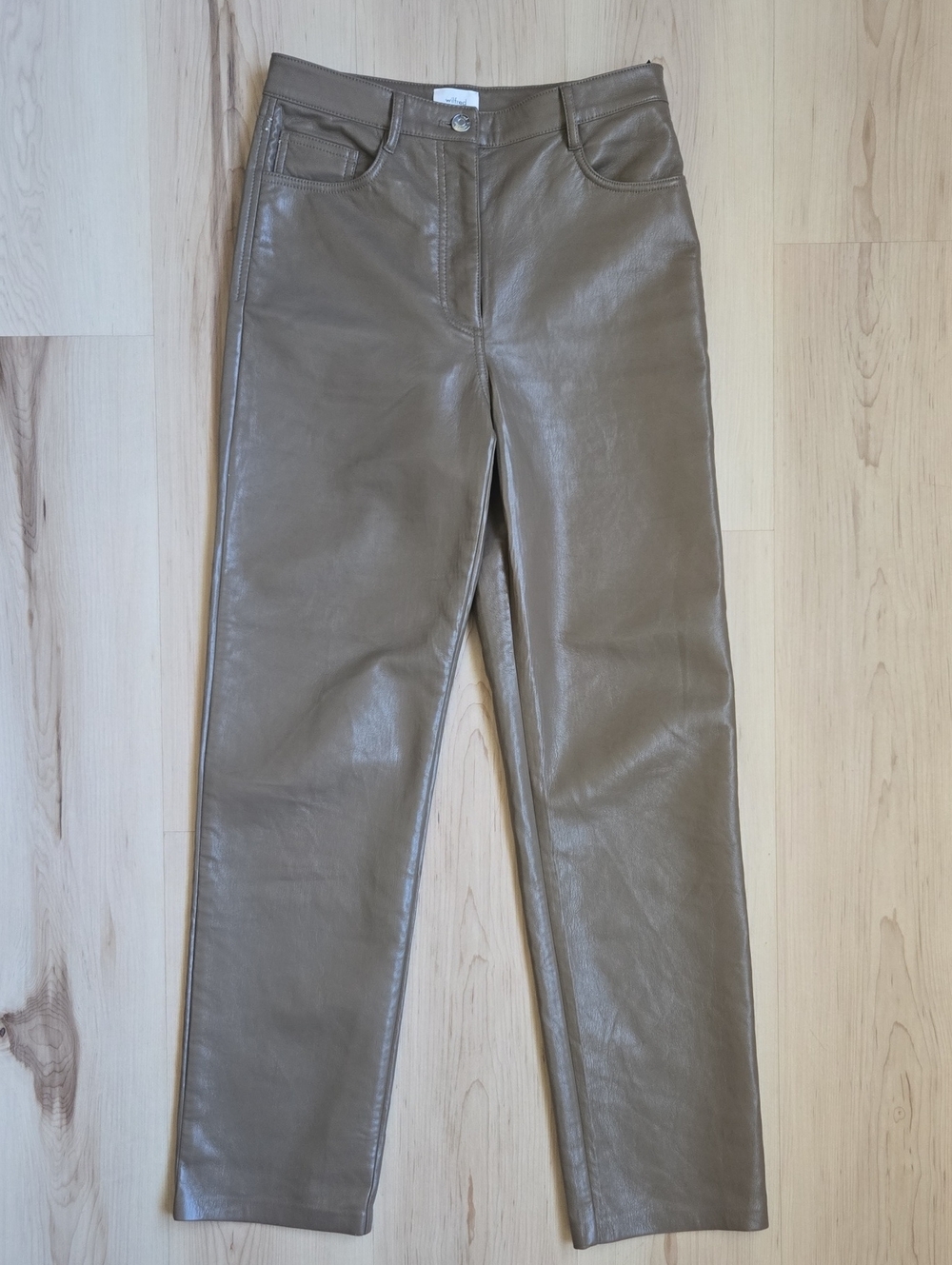 Wilfred The Melina Vegan Leather Pant, Taupe, Size 4
